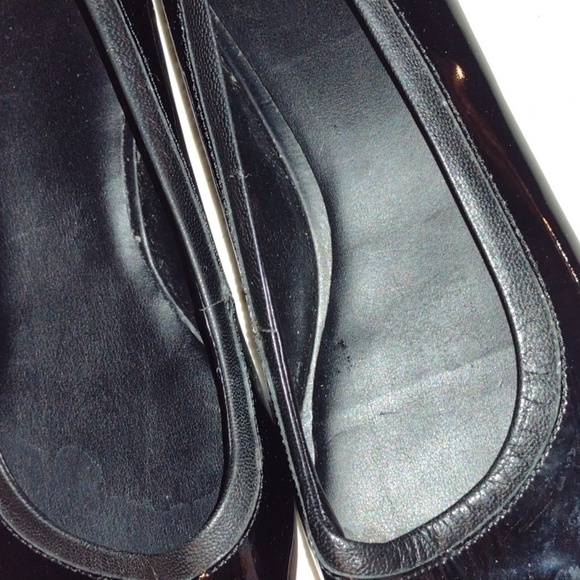 Black Ballet Elsie peep toe flats Cole Hann 8b - Picture 7 of 7